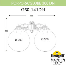 Уличный настенный светильник Fumagalli G30.141.000.BYF1RDN