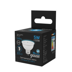 Светодиодная лампа Gauss 201505305 5W 12V 530lm GU5.3 белый (холодный)