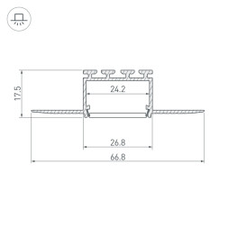 Профиль для светодиодной ленты Arlight PLS 044849