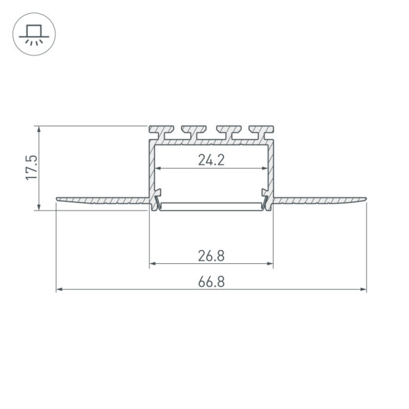 Профиль для светодиодной ленты Arlight PLS 044849