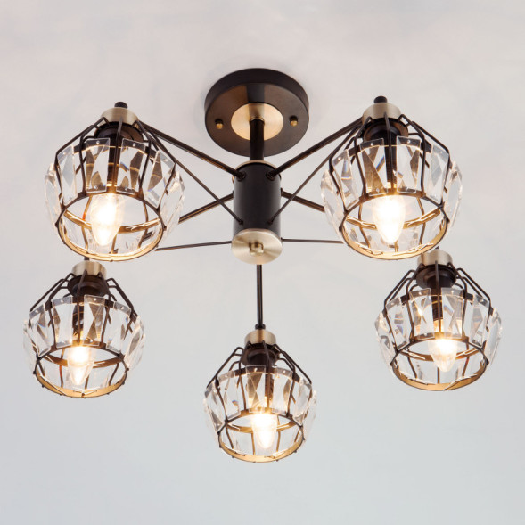 Люстра на штанге Eurosvet LORD 70075/5 черный