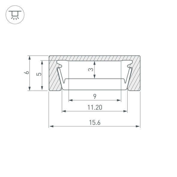 Профиль для ленты Arlight 044530 Mic