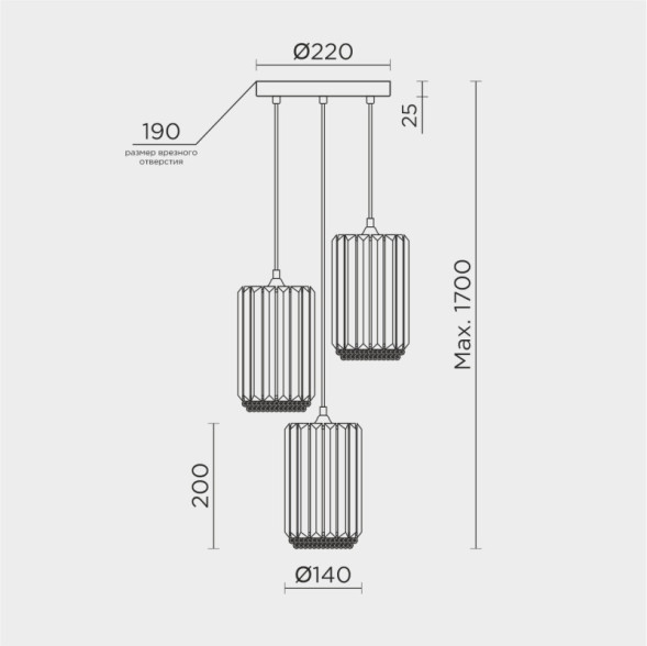 Каскадная люстра MODELUX ML.1397 ML.1397.3