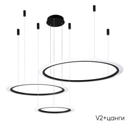 Подвесная люстра Crystal Lux MANZANA SP67W LED BLACK