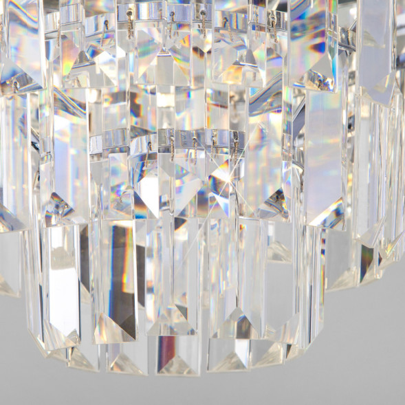 Каскадная люстра Eurosvet Ariana 10124/8 хром/прозрачный хрусталь Strotskis Smart (
