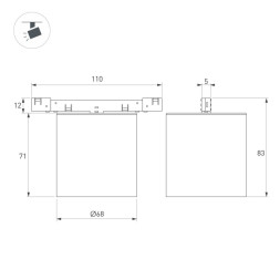 Трековый светильник Arlight MAG-MICROCOSM 051826