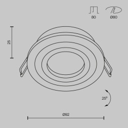 Встраиваемый точечный светильник Maytoni Technical ATOM DL023-2-01S