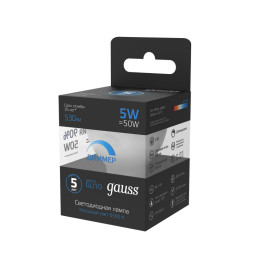 Светодиодная лампа Gauss 101506305-D 5W 220V 530lm GU10 белый (холодный)