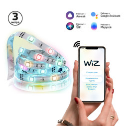 Лента Gauss Smart home 5010122 12W 220V 1000lm RGB+белый IP20