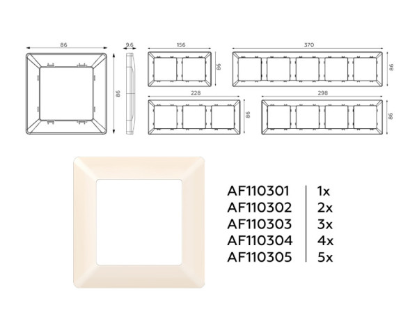 Рамка Ambrella Volt AF110305 ALFA Line