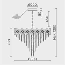 Подвесная люстра MODELUX ML.9521 ML.9521.800 GD