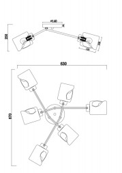 Потолочная люстра Freya FR5095CL-06G Isabella