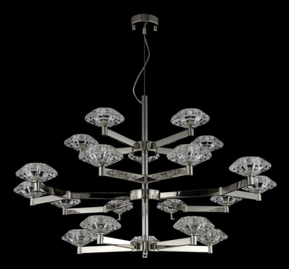 Подвесная люстра Crystal Lux Rebeca REBECA SP5+10+5 NICKEL