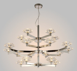 Подвесная люстра Crystal Lux Rebeca REBECA SP5+10+5 NICKEL