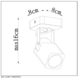 Спот LUCIDE ROAX 33961/05/31