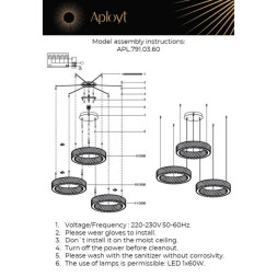 Каскадная люстра APLOYT AVRORA APL.791.03.60