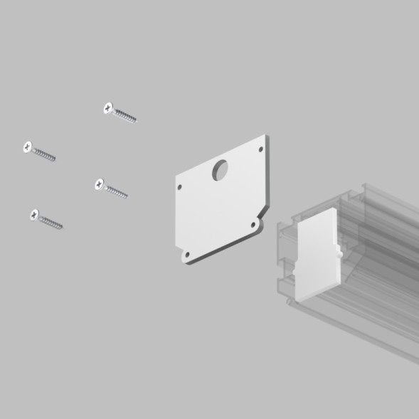 Заглушка для шинопровода Denkirs TR2025-WH SMART ONE