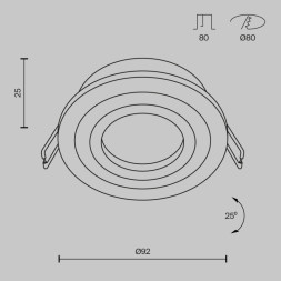 Встраиваемый точечный светильник Maytoni Technical ATOM DL023-2-01W