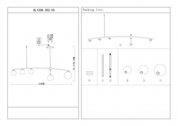 Люстра на штанге ST-Luce SEMBRARE SL1208.302.05