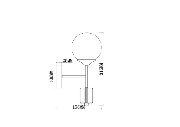 Бра Freya BOLAS FR5185WL-01BS