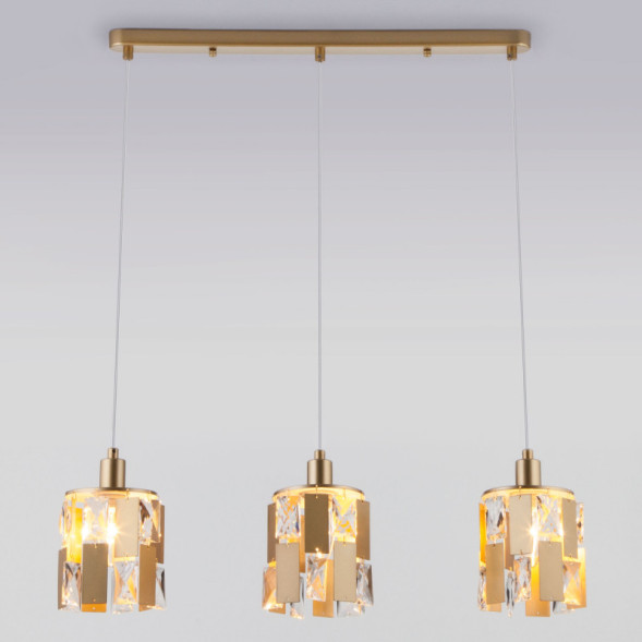 Подвесной светильник Eurosvet Scoppio 50101/3 перламутровое золото