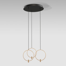 Подвесной светильник Eurosvet layla 50257/3 LED черный/ латунь