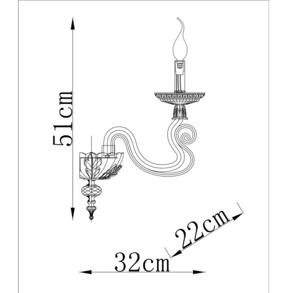 Бра Divinare LAURA 5123/01 AP-1