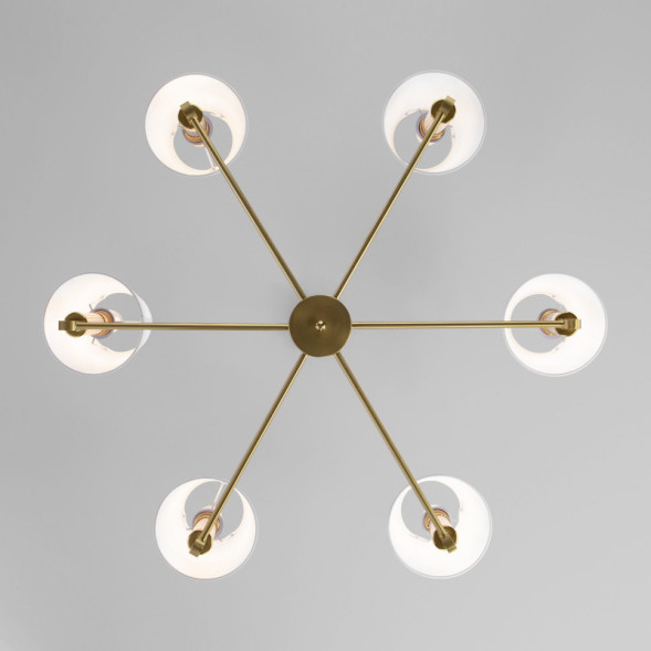 Люстра на штанге Eurosvet Conso 60145/6 латунь