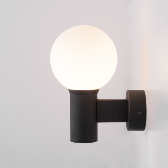 Уличный настенный светильник Elektrostandard Sfera 35126/D черный