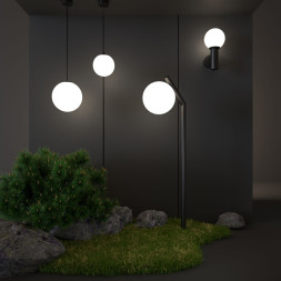 Уличный настенный светильник Elektrostandard Sfera 35126/D черный