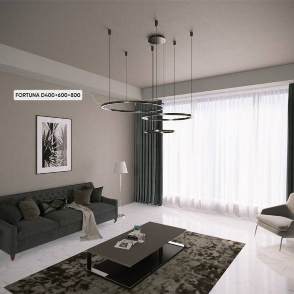 Каскадная люстра Crystal Lux Fortuna FORTUNA SP158W LED BLACK