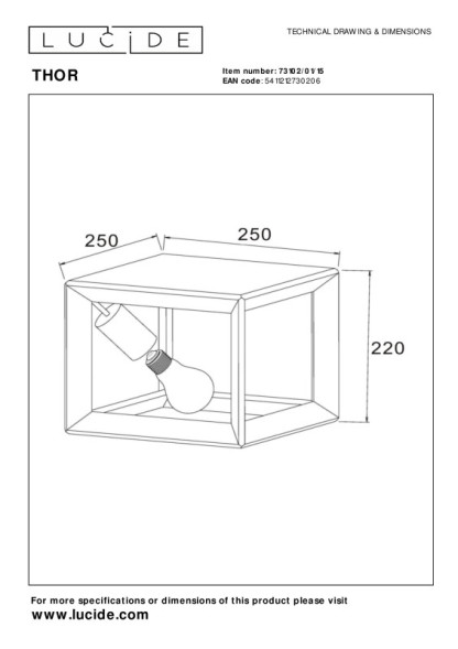 Потолочный светильник LUCIDE THOR 73102/01/15