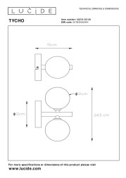 Бра LUCIDE Tycho 45274/02/30