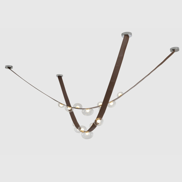 Подвесной светильник Crystal Lux BOSQUE BOSQUE SP7 L3000 BROWN/TRANSPARENT