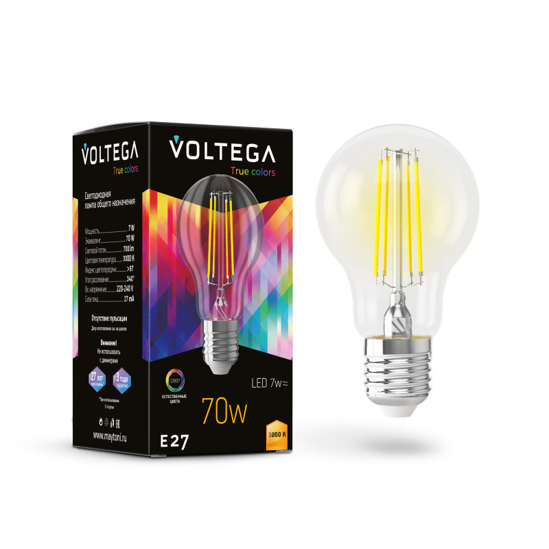 Светодиодная лампа Voltega 7217 General purpose bulb E27 7W High CRI