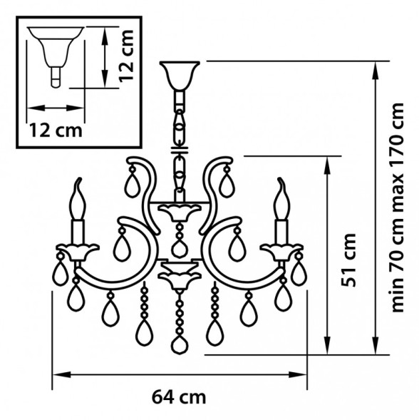 Подвесная люстра Lightstar Champa nero 879087