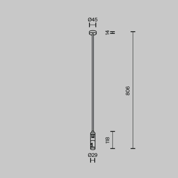 Стойка Maytoni Technical Magnetic trаck system Flarity черный TRA159C-D1-B