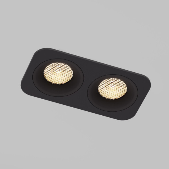 Точечный встраиваемый светильник Elektrostandard Tetro 15277/LED 20W 3000K черный
