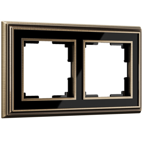 Рамка Werkel WL17-Frame-02/ Рамка на 2 поста (бронза/черный)