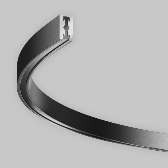 Накладной магнитный шинопровод Maytoni Technical Magnetic trаck system Flarity черный TRX154-SR-D650-B