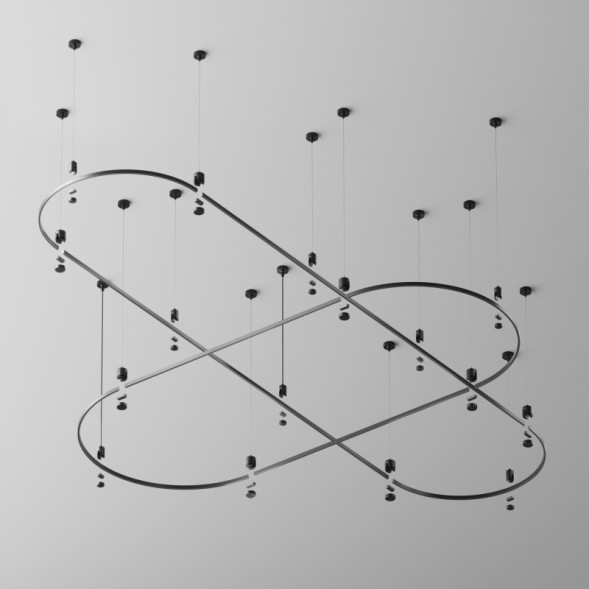 Накладной магнитный шинопровод Maytoni Technical Magnetic trаck system Flarity черный TRX154-SR-D650-B