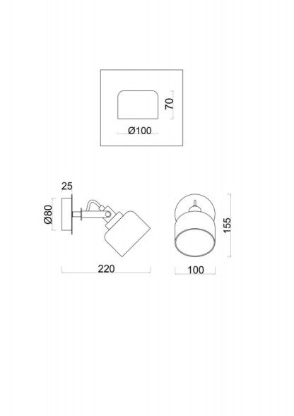 Спот Freya Evette FR5042CW-01B