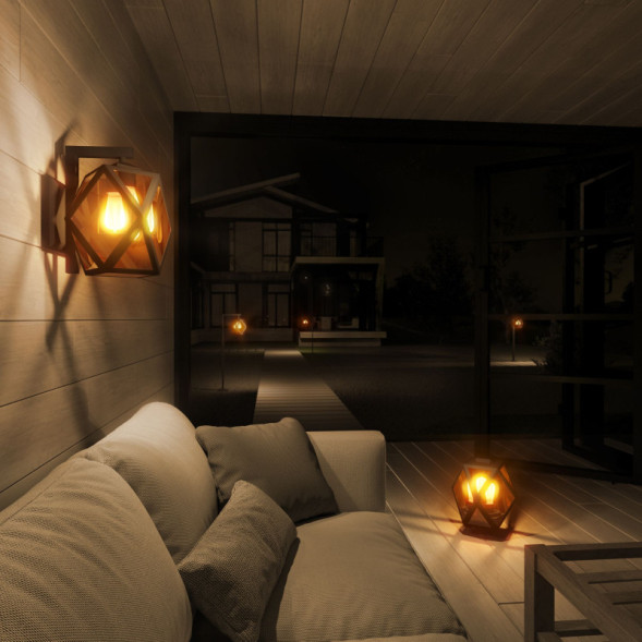 Уличный настенный светильник Elektrostandard Ambra D (35133/D) чёрный