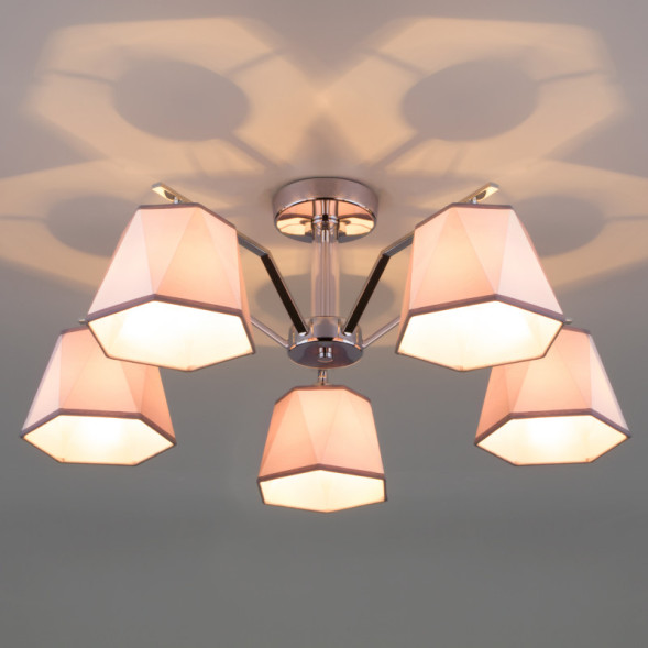 Люстра на штанге Eurosvet Corner 60076/5 хром