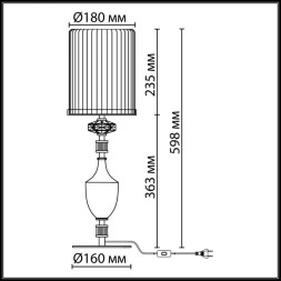 Настольная лампа 5414/1TA Odeon Light Terra