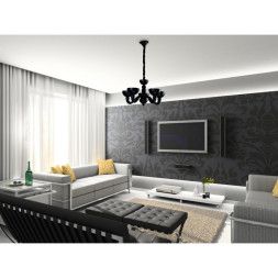 Подвесная люстра Divinare BIANCA-NERO 7091/04 LM-5