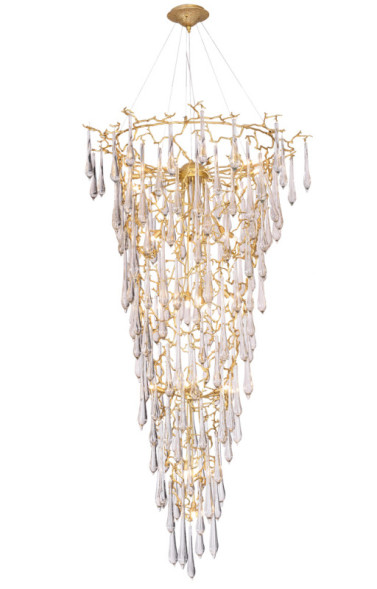 Каскадная люстра Crystal Lux Reina REINA SP34 D1200 GOLD PEARL