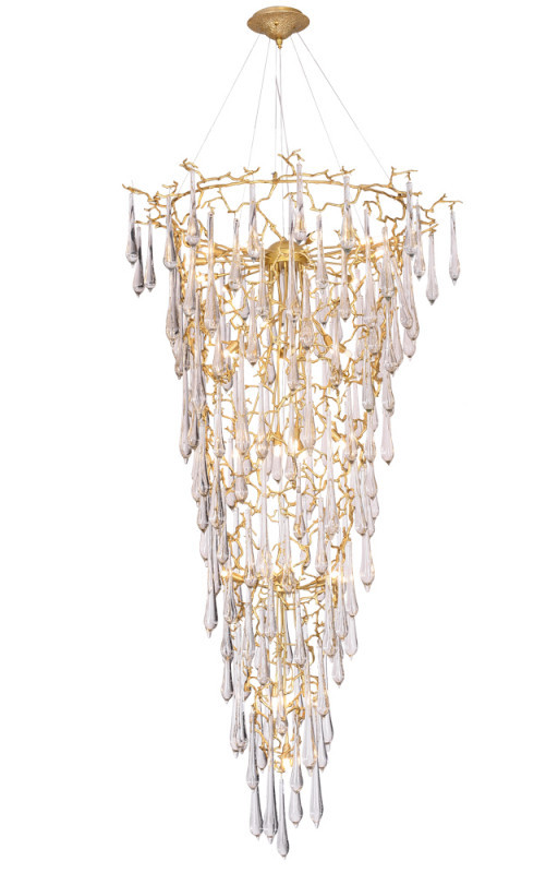 Каскадная люстра Crystal Lux Reina REINA SP34 D1200 GOLD PEARL