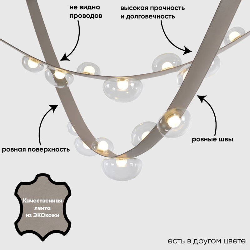 Подвесной светильник Crystal Lux BOSQUE BOSQUE SP7 L3000 GREY/TRANSPARENT