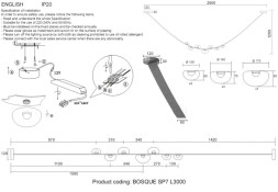 Подвесной светильник Crystal Lux BOSQUE BOSQUE SP7 L3000 GREY/TRANSPARENT